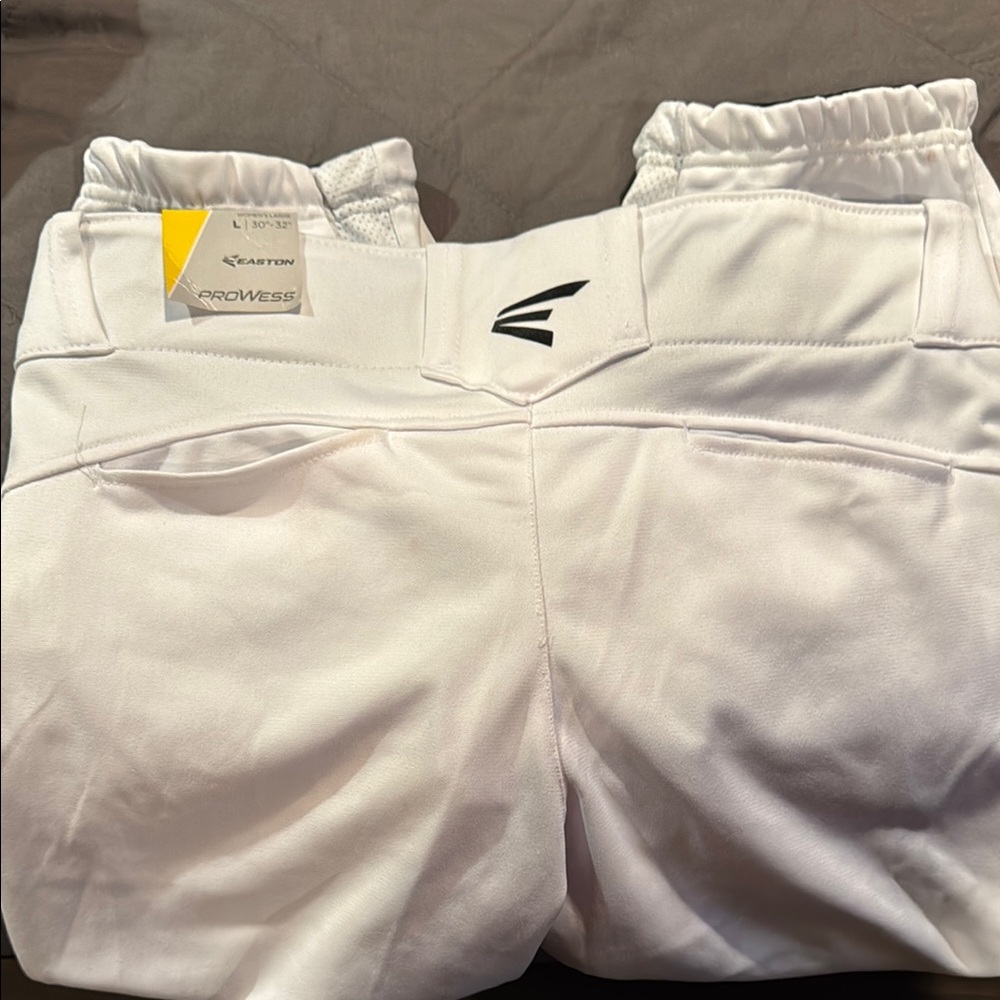 Easton Kids White Baseball Pants - Picture 3 of 3